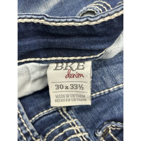 Buckle Blue Boot Cut Jeans with Vintage Fading - Picture 4 of 5